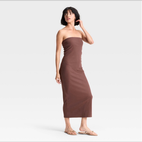 a new day Dresses & Skirts - Women’s Knit Tube Dress – A New Day™ Brown | Size L | NWT
